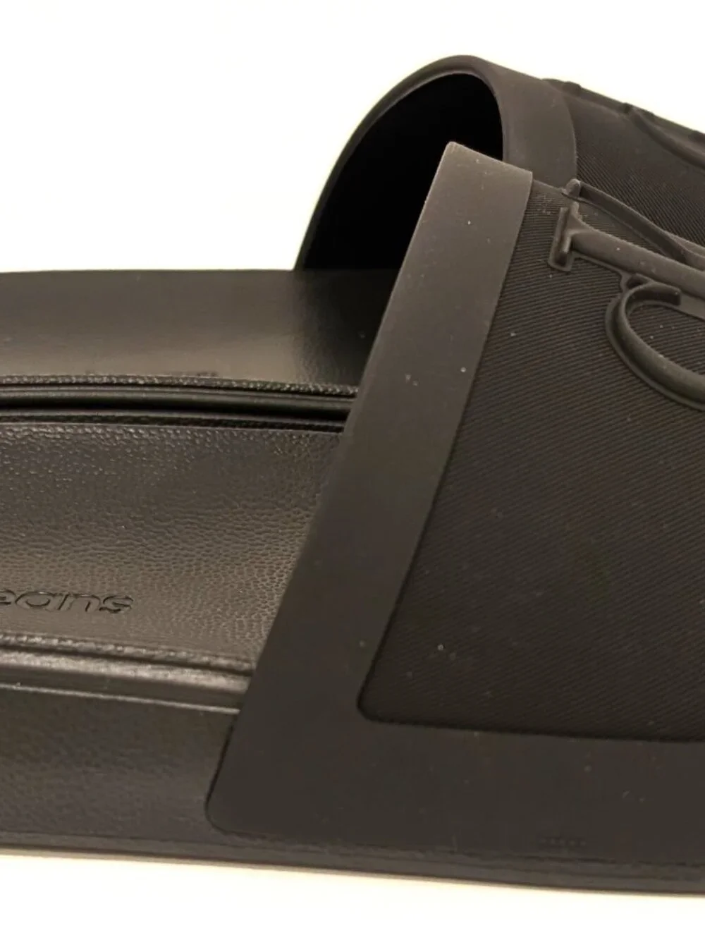 Calvin Klein Jeans Men's Monogram Slide Sandals - All Black Size 11 Logo 🖤